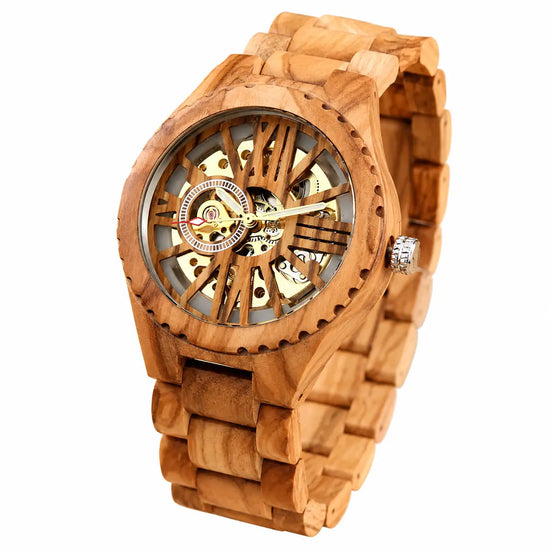 Cherry Wood Retro Hollow Skeleton Watch Inspirational Watches