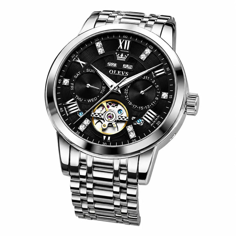 Skeleton Flywheel Automatic Mechanical Original Wristwatch Inspirational Watches