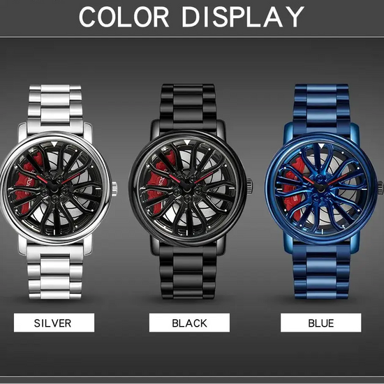 360 Degree Rotating Stainless Steel watch Inspirational Watches