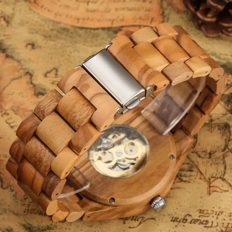 Cherry Wood Retro Hollow Skeleton watch Inspirational Watches