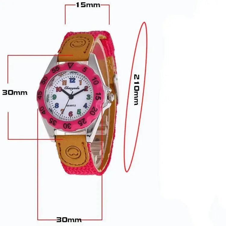 Colorful Number Kids watch Fabric Strap Inspirational Watches