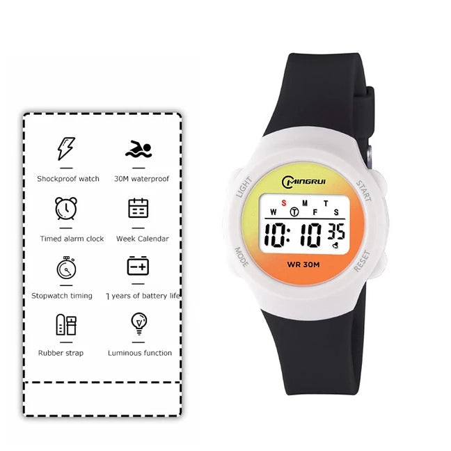 Digital 30M Waterproof Kids Sports Watch Inspirational Watches