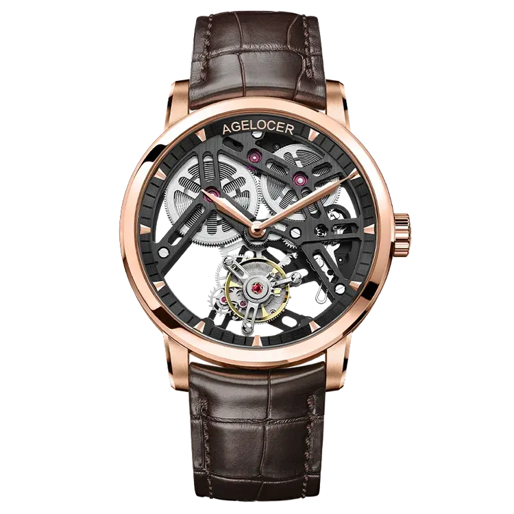 Tourbillon Luxury Skeleton Manual Mechanical Inspirational Watches