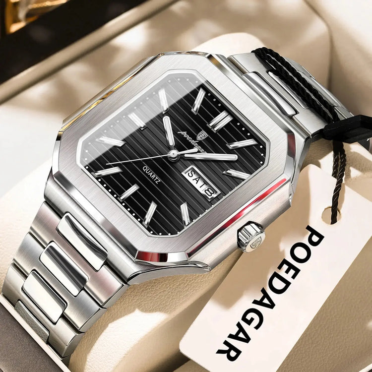 Square Fashion Man Waterproof Luminous Wristwatch Inspirational Watches