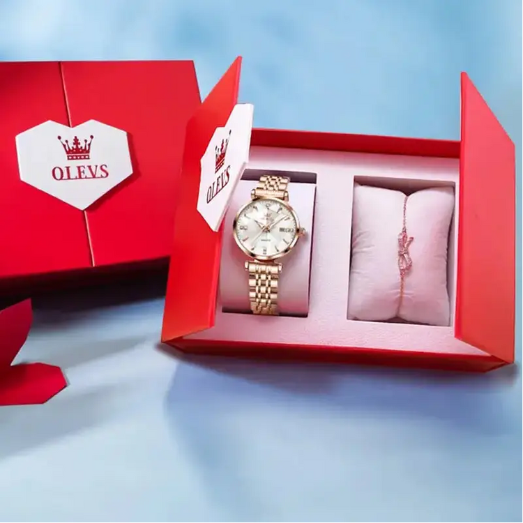 Faceted Dial Women’s Quartz Watch