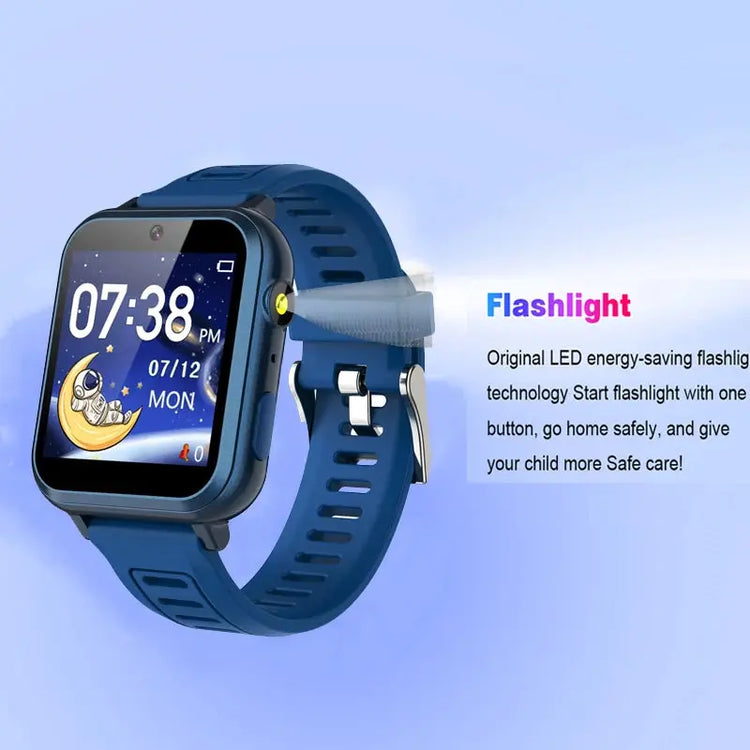 24 Games Kids Music Play Pedometer Tracker Time Display Video Audio Record Torch Smartwatch Inspirational Watches