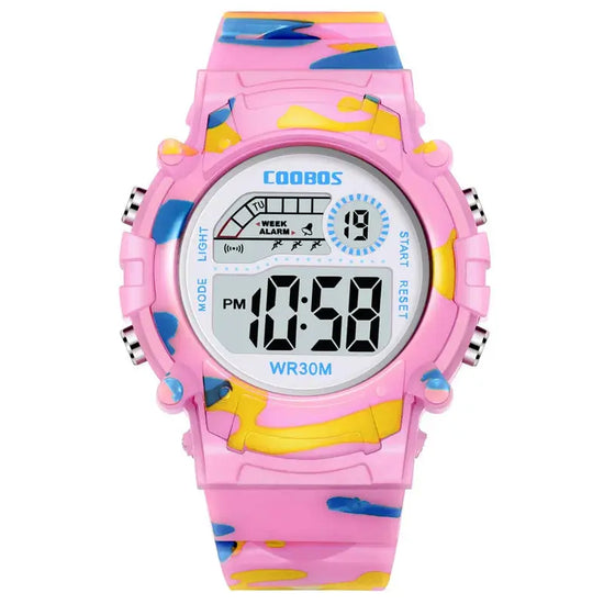 Waterproof Luminous Sport LED Digital Watches for Kids Inspirational Watches