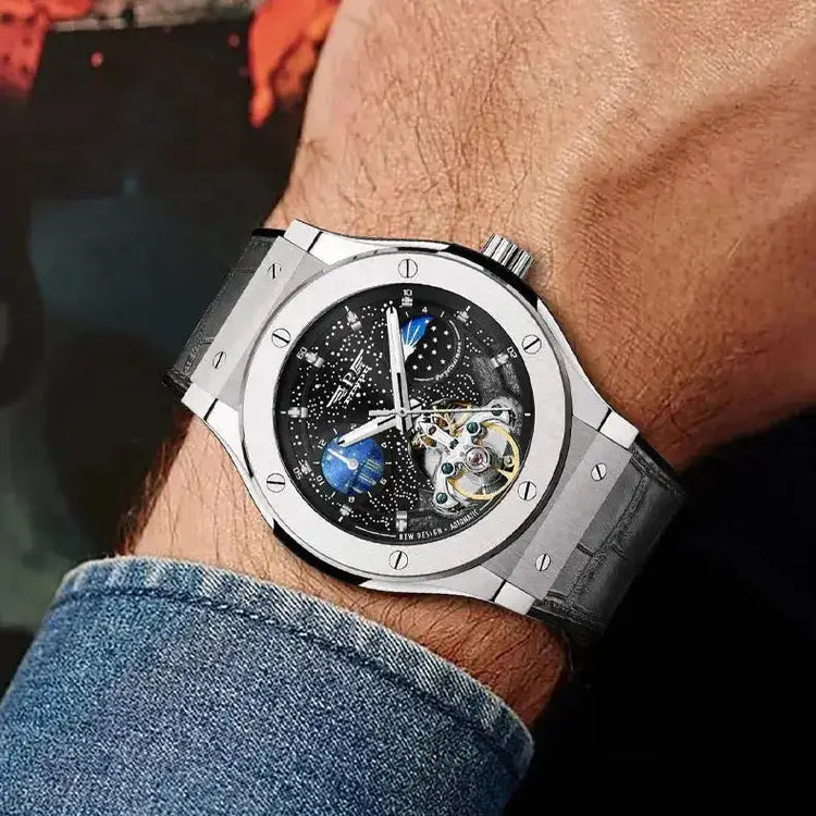 Moon Phase Automatic Luxury Fashion Business Watch Inspirational Watches