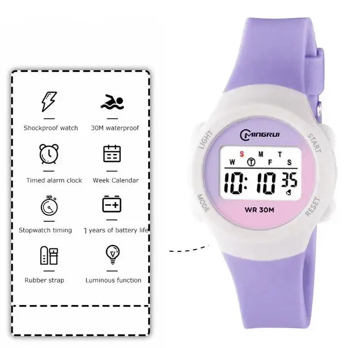 30M Waterproof Digital Kids Sports Watch Inspirational Watches