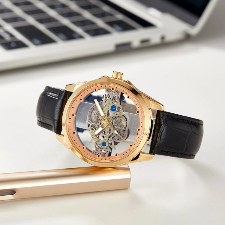 Luxury Original Waterproof Gold Skeleton Style Watch Inspirational Watches