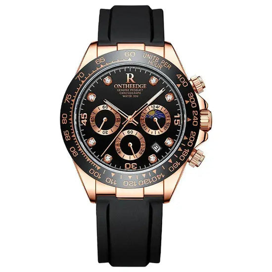 Chronograph Style Multifunction 6-Hand Big Dial Wristwatch for Business & Sports - Inspirational Watches
