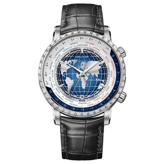 World Time Luxury Business Formal Automatic Mechanical Inspirational Watches