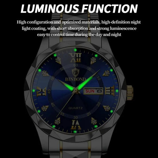 Original Waterproof Luminous Dual Calendar Watch Inspirational Watches