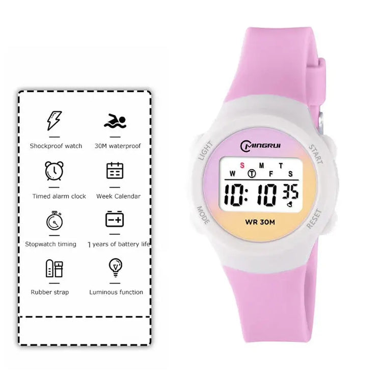 Digital 30M Waterproof Kids Sports Watch Inspirational Watches
