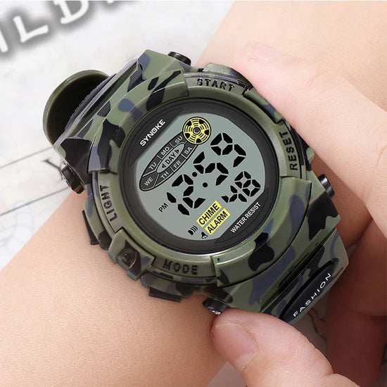 50M Waterproof Luminous LED Digital for Kids Watch Inspirational Watches