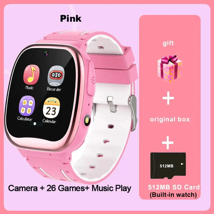 24 Games Kids Music Play Pedometer Tracker Time Display Video Audio Record Torch Smartwatch Inspirational Watches