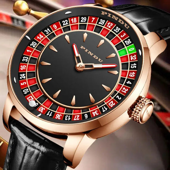 Design Automatic Mechanical Watch Movement Rotating Dial Roulette Watch - Inspirational Watches