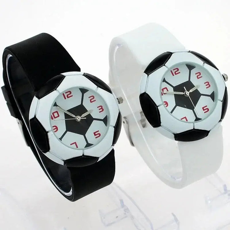 Children Football Cartoon Children Watch For Girls Rubber Kids Watches Boys Silicone Strap Analog WristWatch Inspirational Watches