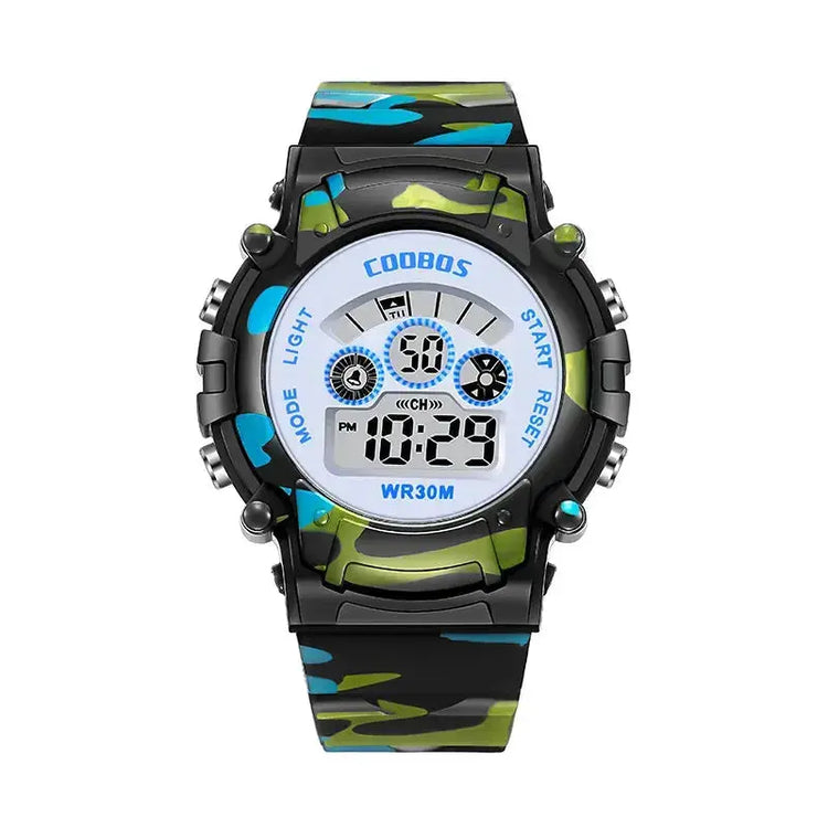 Waterproof Luminous Sport LED Digital Watches for Kids Inspirational Watches