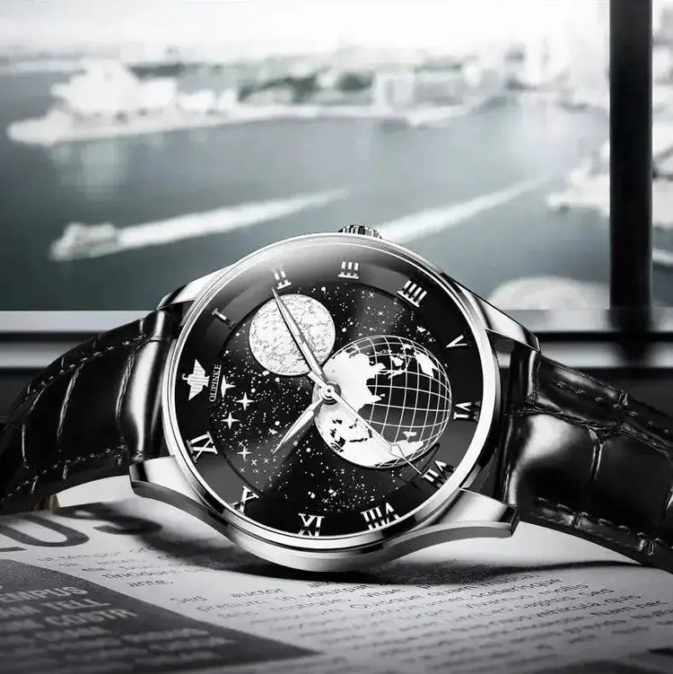 Moon Phase Starry Sky Japan Automatic Mechanical Wristwatch Inspirational Watches
