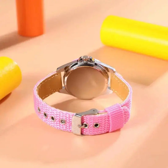 Colorful Number Kids watch Fabric Strap Inspirational Watches