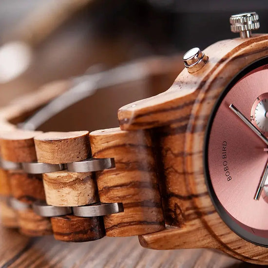 Wooden Watch with Auto Date Inspirational Watches