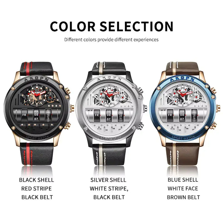 Men’s Analog-Digital Calendar Watch Inspirational Watches
