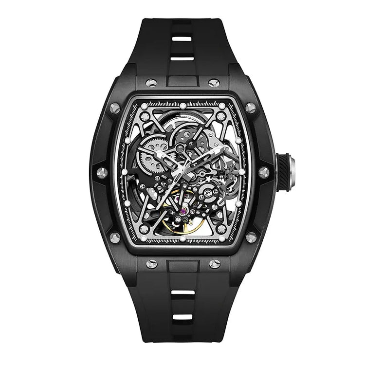Automatic Waterproof Fashion Sport Skeleton Analog Mechanical Watch for Men Inspirational Watches