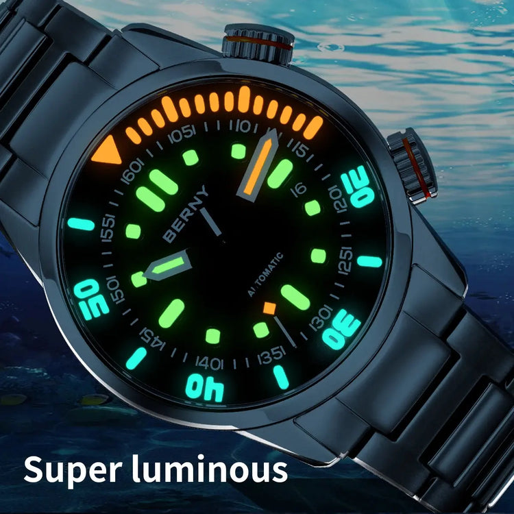 Automatic Dive Super Luminous Sapphire Swim Sport Mechanical Inspirational Watches