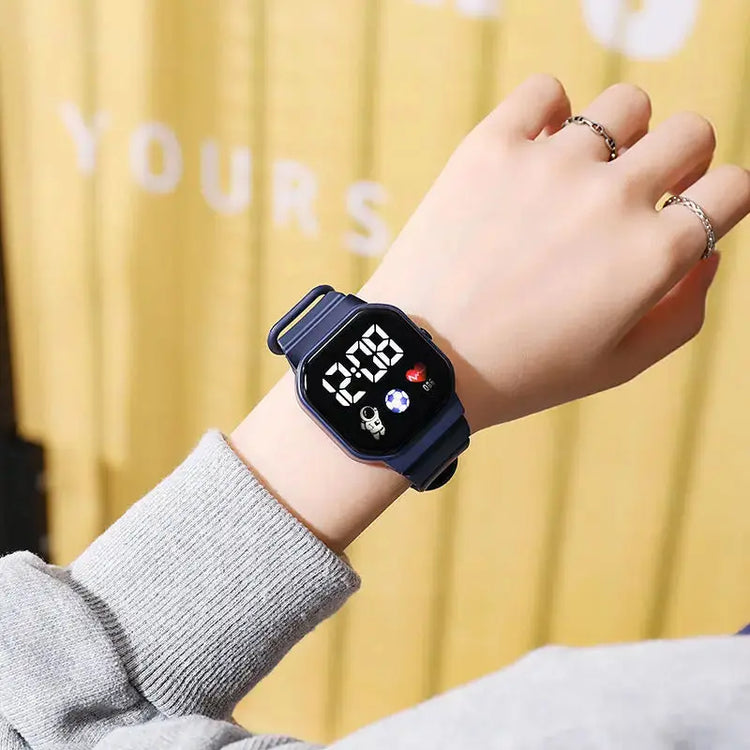Waterproof LED Digital Kids Sport Watch Silicone Strap Inspirational Watches