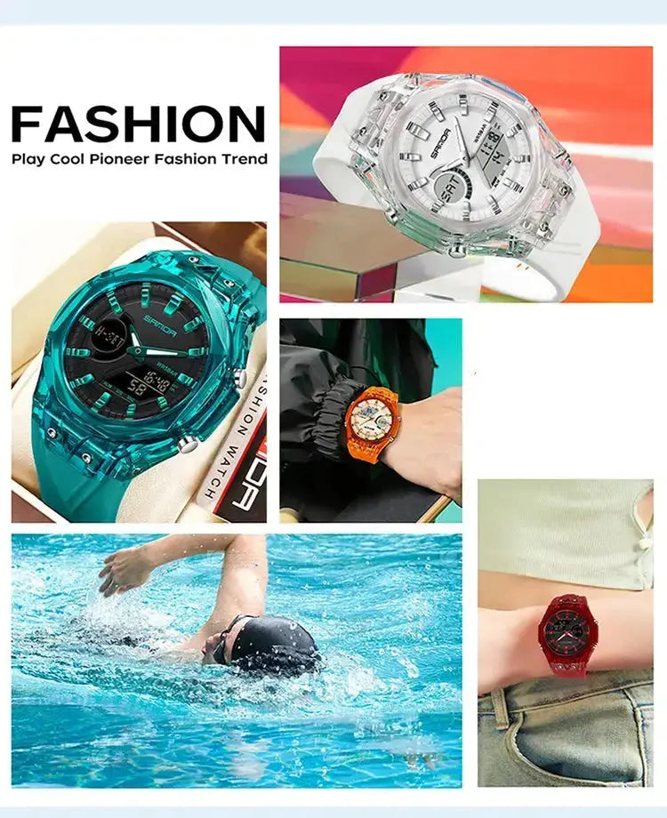 Fashion Electronic Watches Dual Display - Inspirational Watches