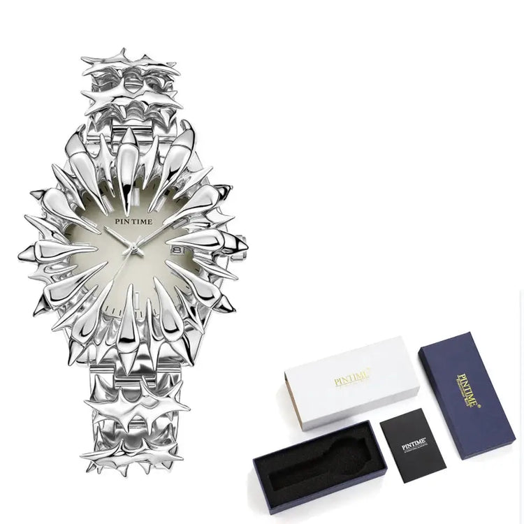 Special-shaped lightning dragon scale spike soldering watch design heavy industry trend Y2K Watches Quirky Quartz Wristwatches Inspirational Watches