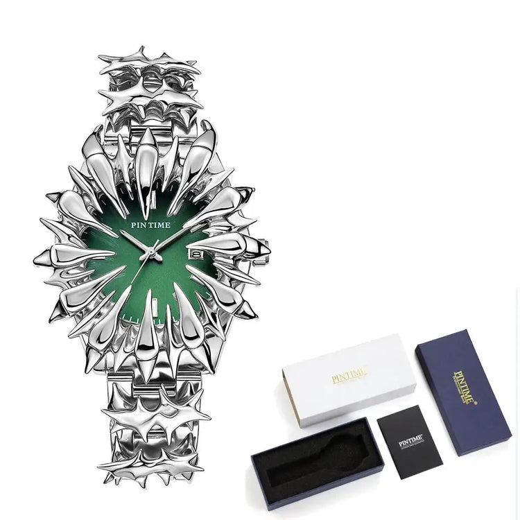 Special-shaped lightning dragon scale spike soldering watch design heavy industry trend Y2K Watches Quirky Quartz Wristwatches Inspirational Watches