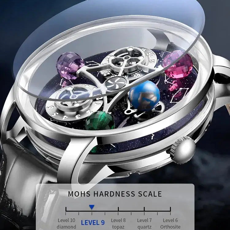 PINDU Design Starry Twelve Constellations Mechanical Watch Sapphire Waterproof Men Mechanical Wristwatches Miyata 8215 Movement Inspirational Watches