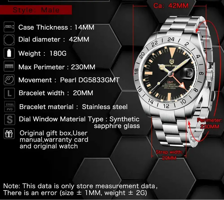 Luxury Automatic Mechanical Wristwatch Stainless Steel Retro 42mm Sapphire Waterproof - Inspirational Watches
