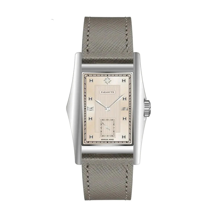 FARASUTE Creative Manual Square Customized Mechanical Movement Watch Men Luxury Sapphire Glass Small Second Wristwatches reloj Inspirational Watches