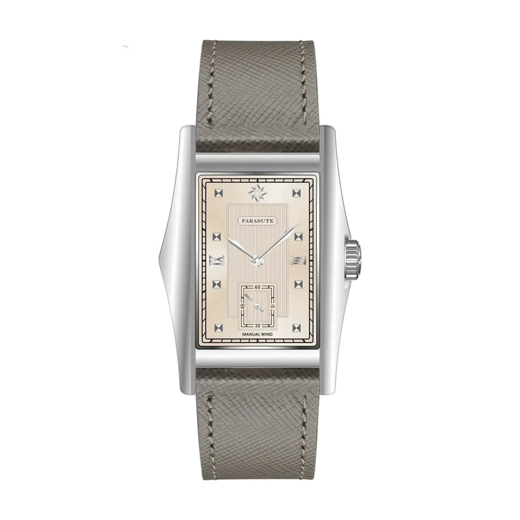 FARASUTE Creative Manual Square Customized Mechanical Movement Watch Men Luxury Sapphire Glass Small Second Wristwatches reloj Inspirational Watches