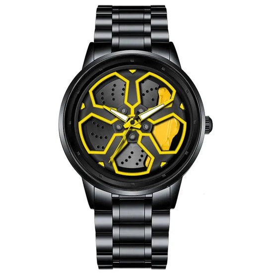 Original Wheel Rotating Black Fashion watches Inspirational Watches