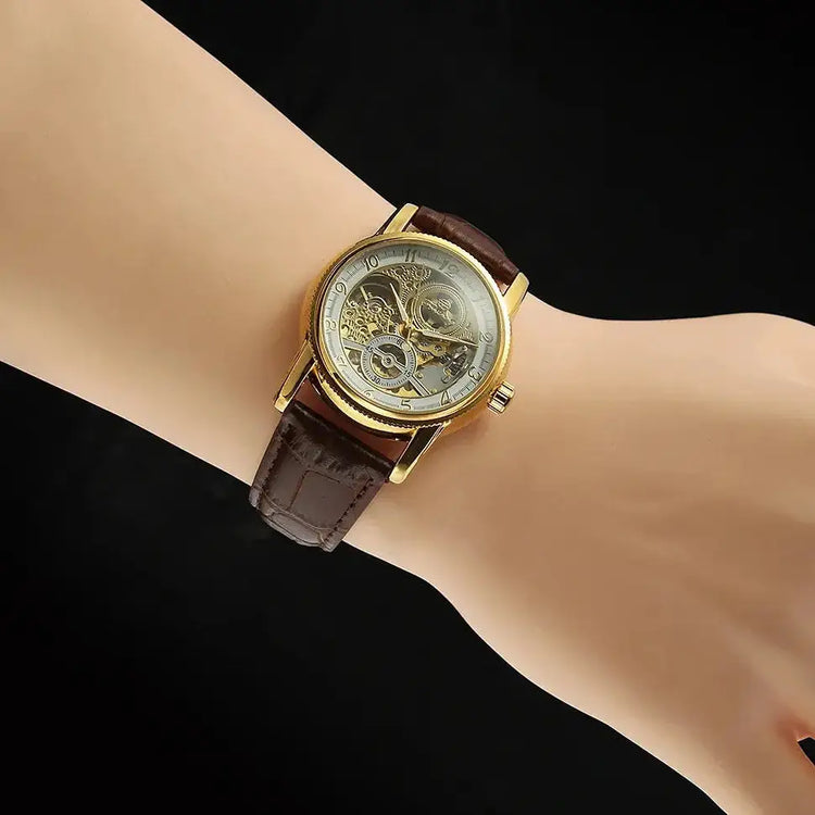 Classic Skeleton Automatic Movement Man Watch Inspirational Watches