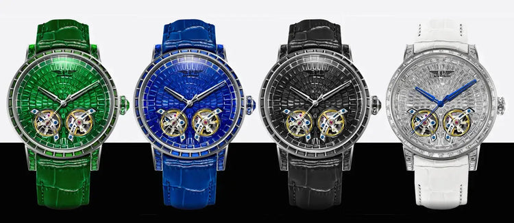 2026 PINDU Design New 46MM Diamond Mechanical Watch Men Top Luxury Double Flying Wheel Watch Sapphire Glass Waterproof Watch MEN Inspirational Watches