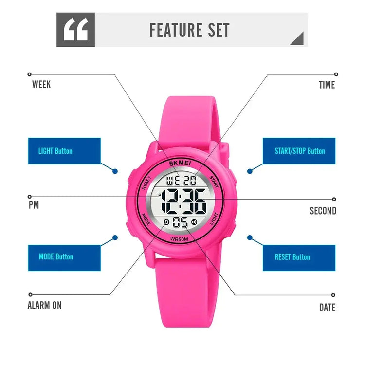 50M Waterproof Kids Watch Inspirational Watches