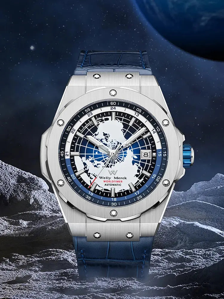World Time Business Automatic Mechanical Inspirational Watches