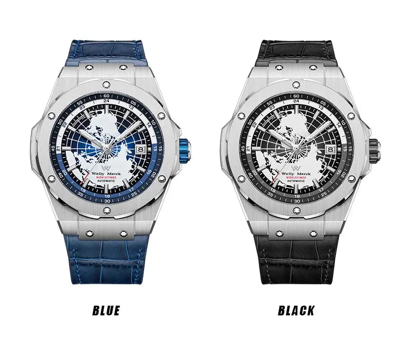 World Time Business Automatic Mechanical Inspirational Watches