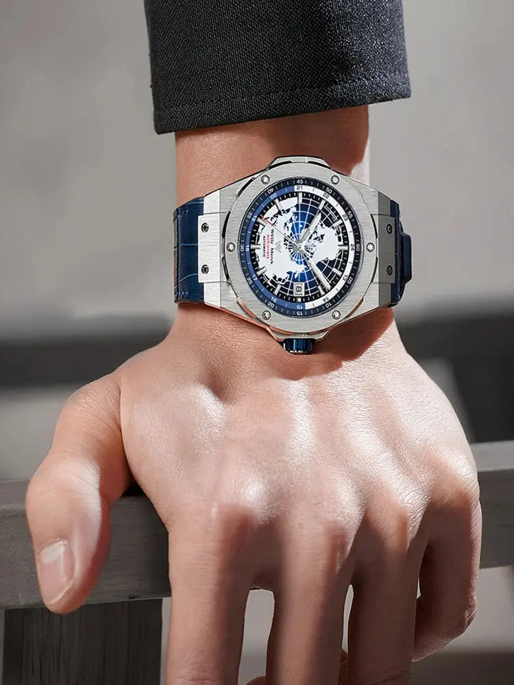 World Time Business Automatic Mechanical Inspirational Watches