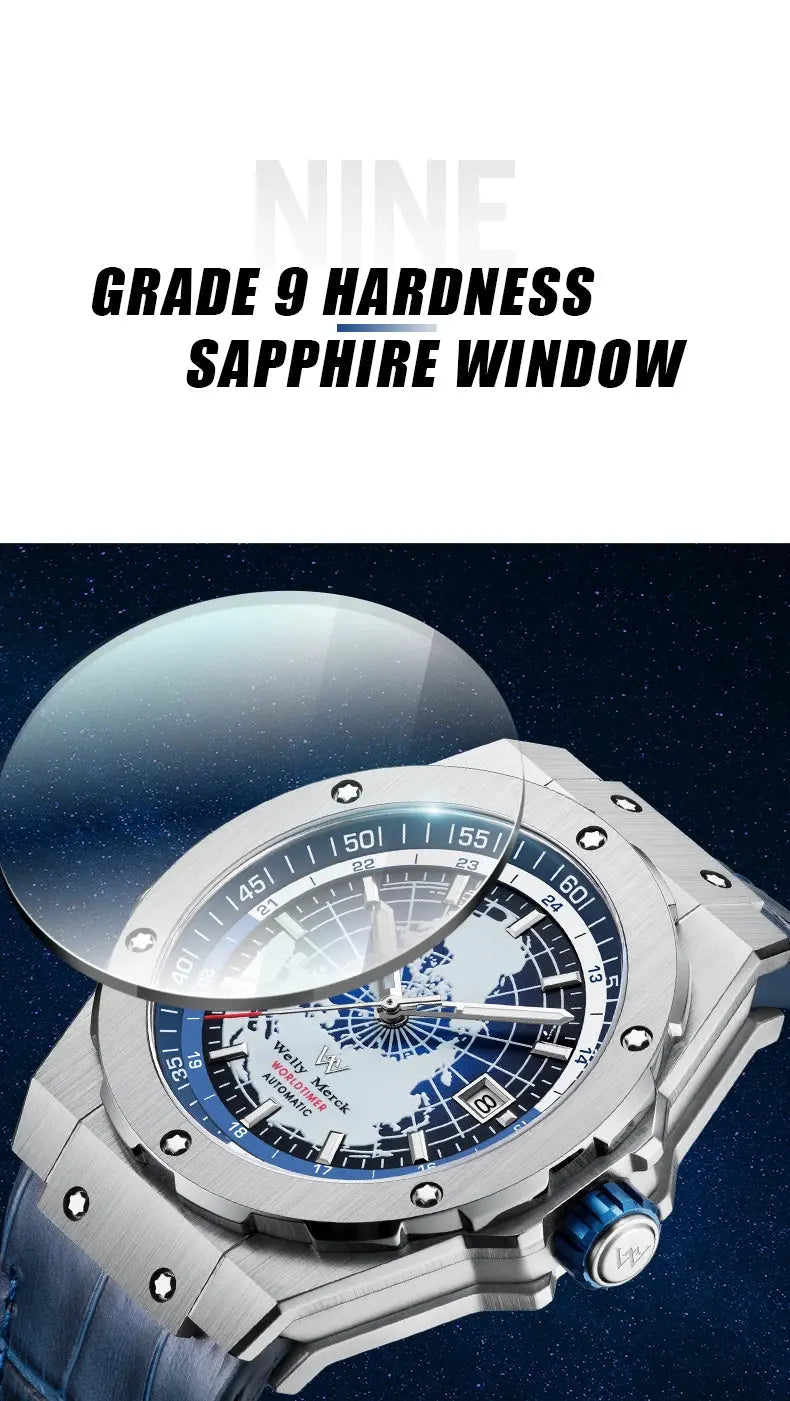 World Time Business Automatic Mechanical Inspirational Watches