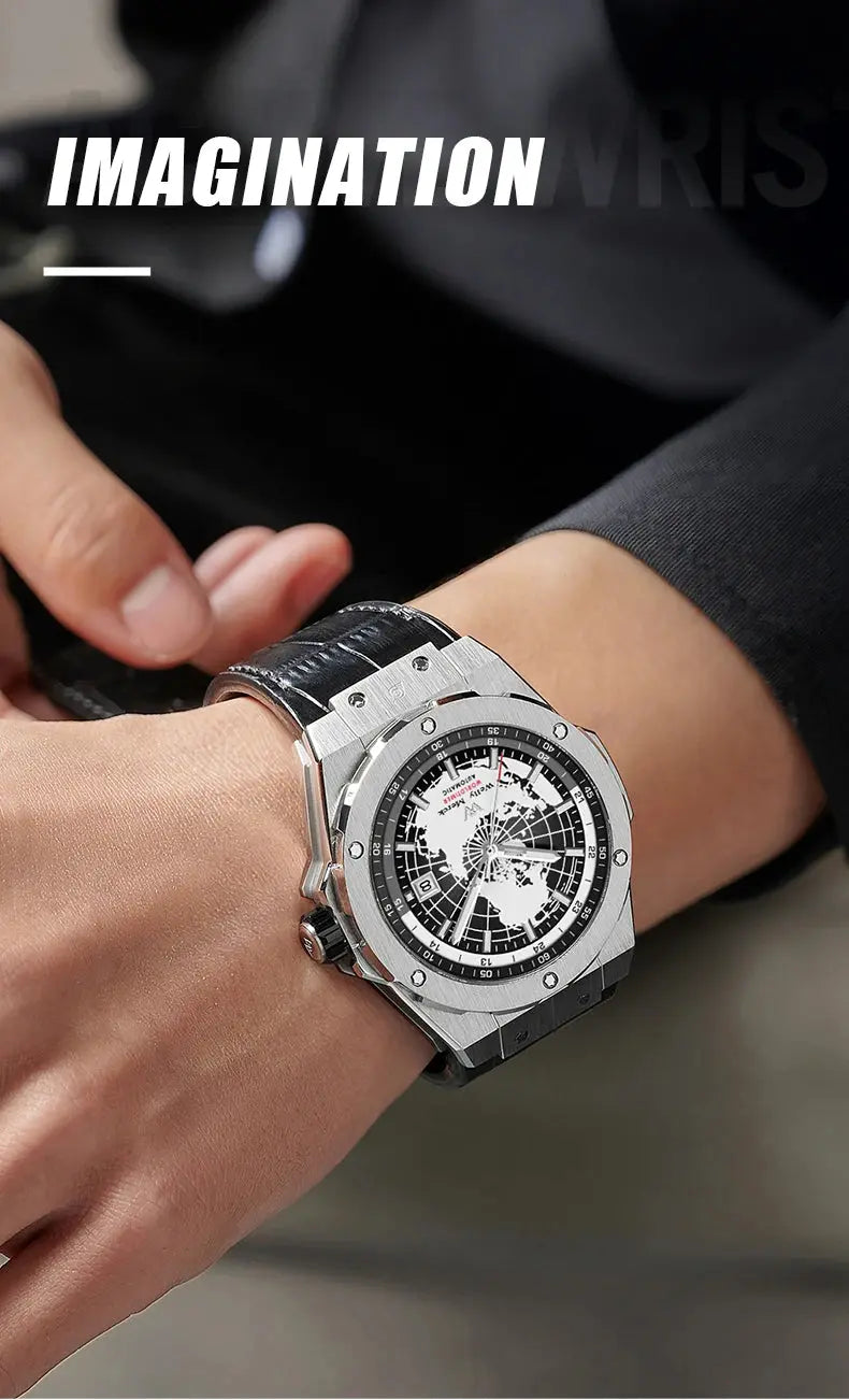 World Time Business Automatic Mechanical Inspirational Watches