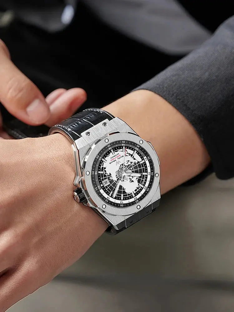 World Time Business Automatic Mechanical Inspirational Watches