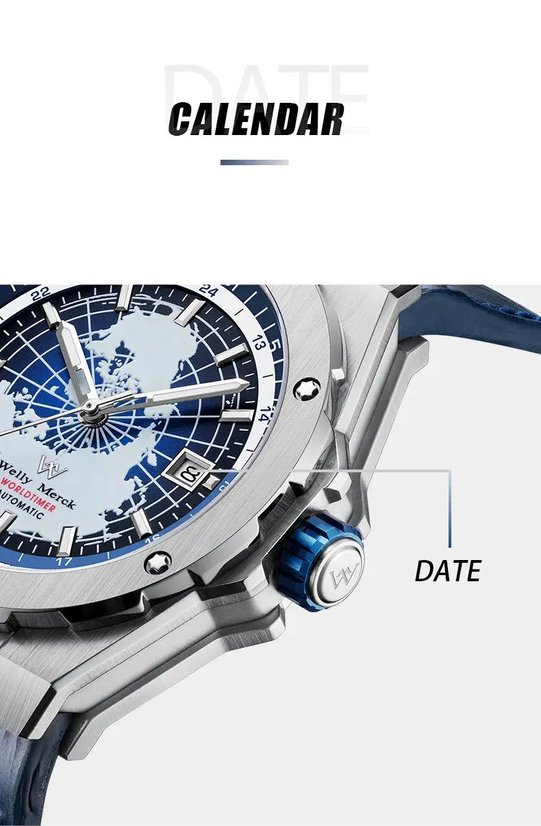 World Time Business Automatic Mechanical Inspirational Watches