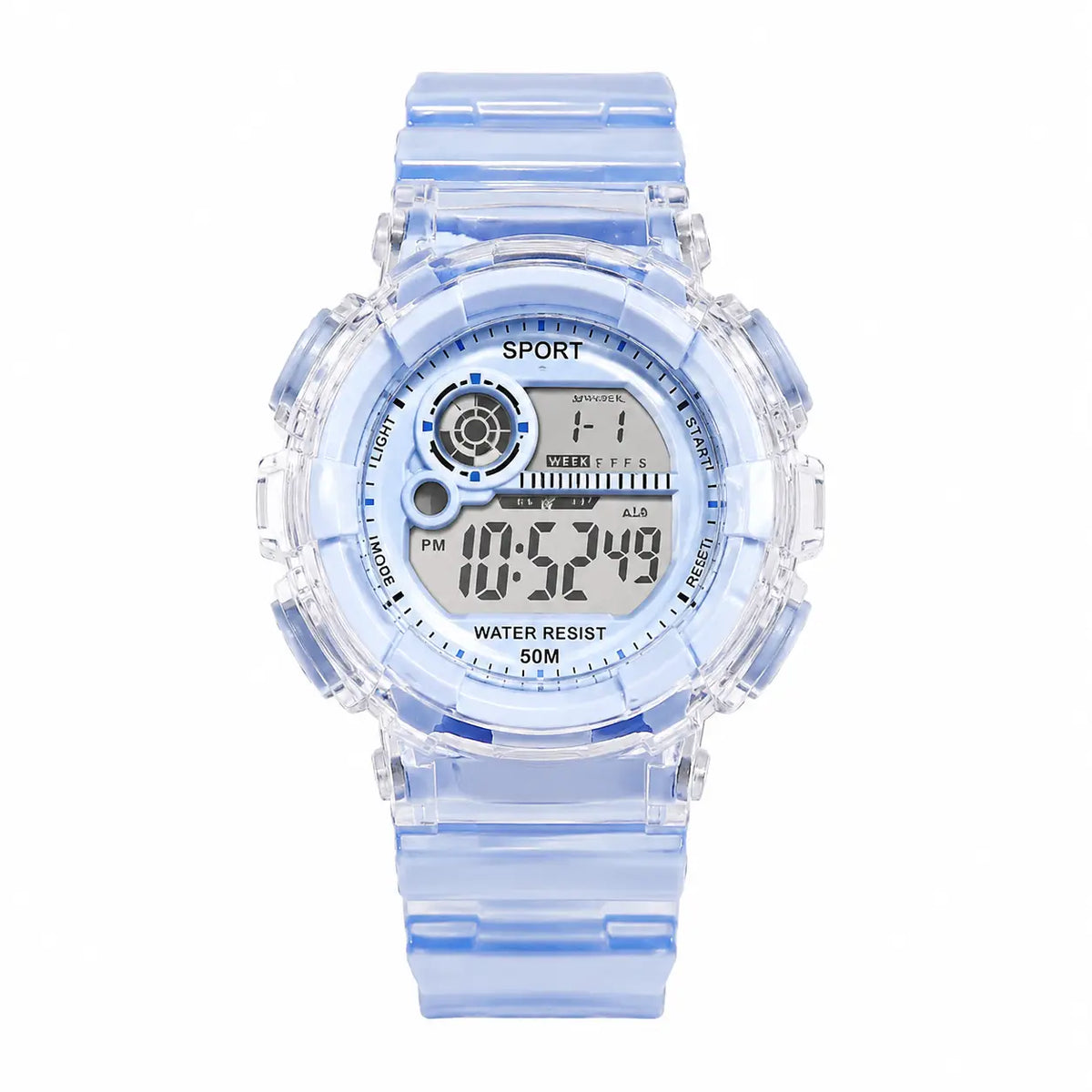 Kids LED Digital Sports Watch – Colorful Transparent Design Inspirational Watches