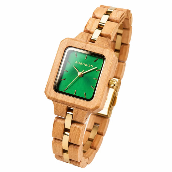 Wood Square Fashion Women Watch Inspirational Watches